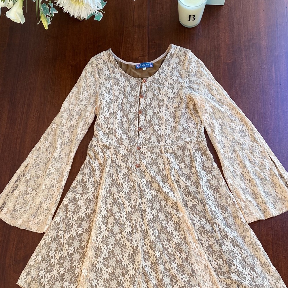Truly Me by Sara Sara Floral Lace Girls Dress